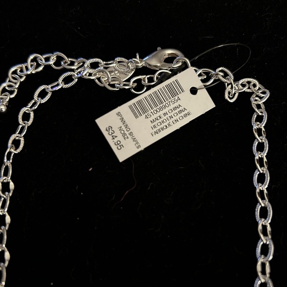 Chico's Silver Necklace with Cream Accents and Bracelet Combo NWT - Picture 4 of 8